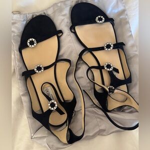 Jimmy Choo Black Crystal Sandal